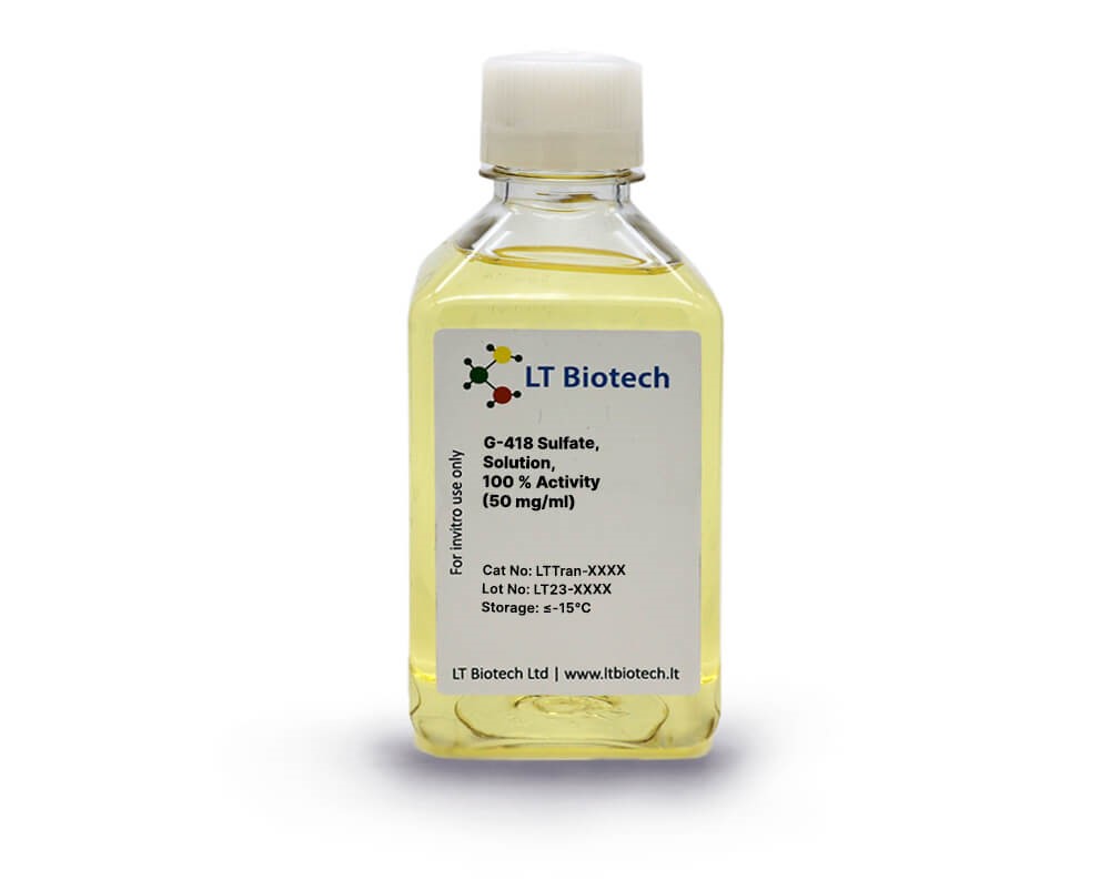 G-418 Sulfate, Solution, 100 % Activity (50 mg/ml)