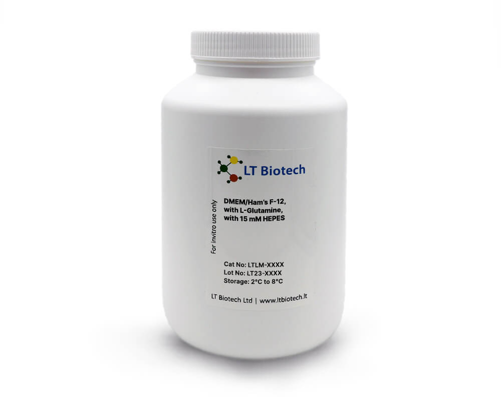 DMEM/Ham’s F-12, with L-Glutamine, with 15 mM HEPES