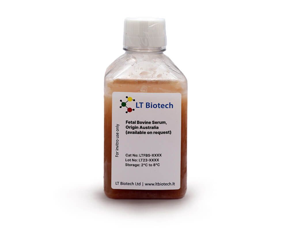 Fetal Bovine Serum, Origin Australia (available on request)