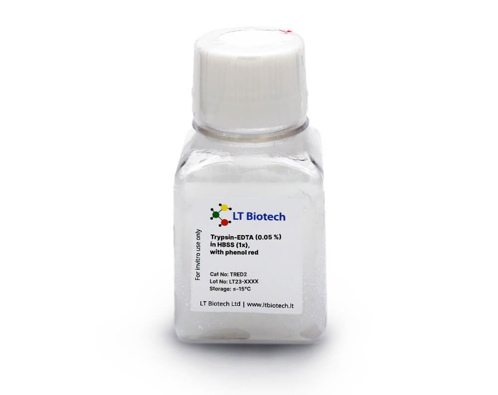 Trypsin-EDTA (0.05 %) in HBSS (1x), with phenol red